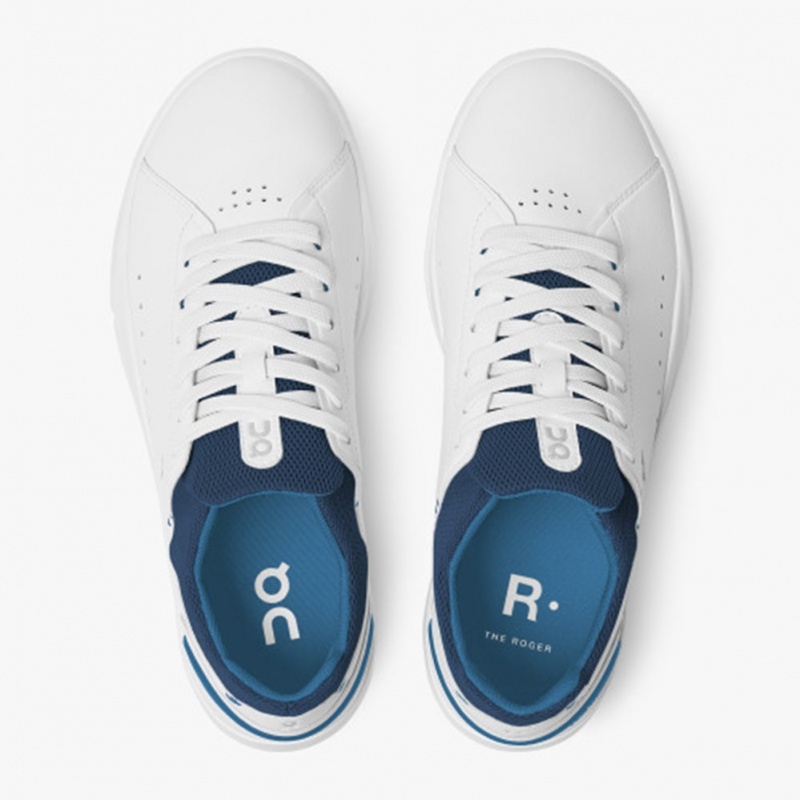 White/Cobalt On Running THE ROGER Advantage Men's Sneakers | TJ9067435