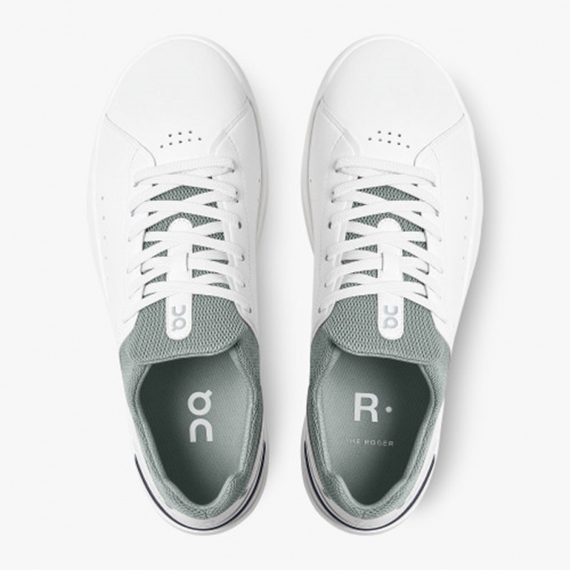 White/Eucalyptus On Running THE ROGER Advantage Men's Sneakers | EI6298045