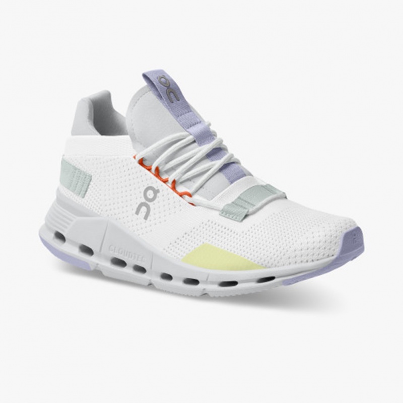 White/Glacier On Running Cloudnova Women's Sneakers | YE8976125