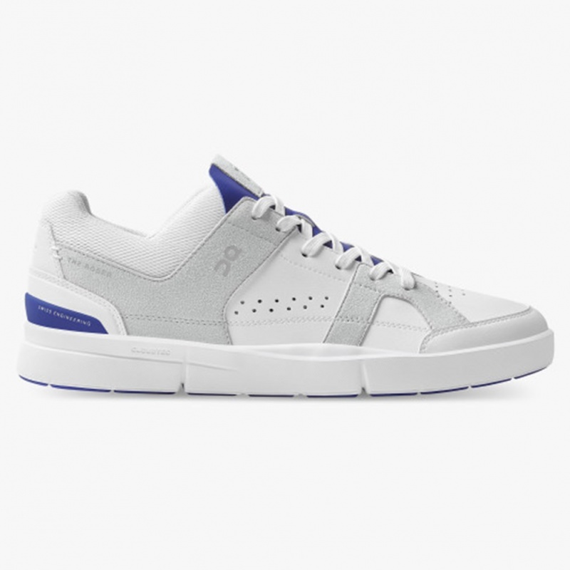 White/Indigo On Running THE ROGER Clubhouse Men\'s Sneakers | OE5927183