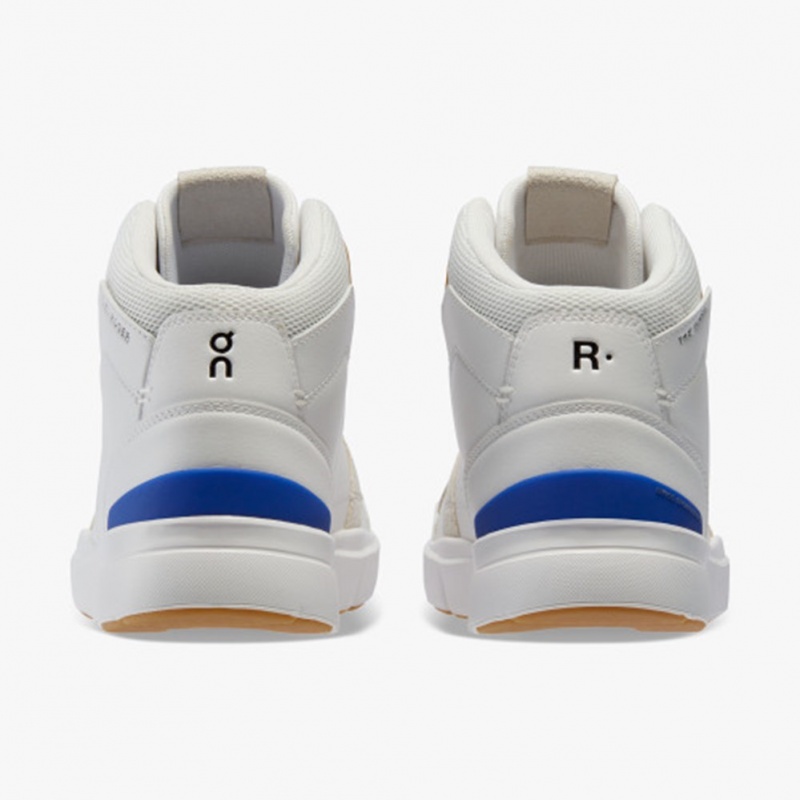 White/Indigo On Running THE ROGER Clubhouse Mid Men's Running Shoes | WC0635827