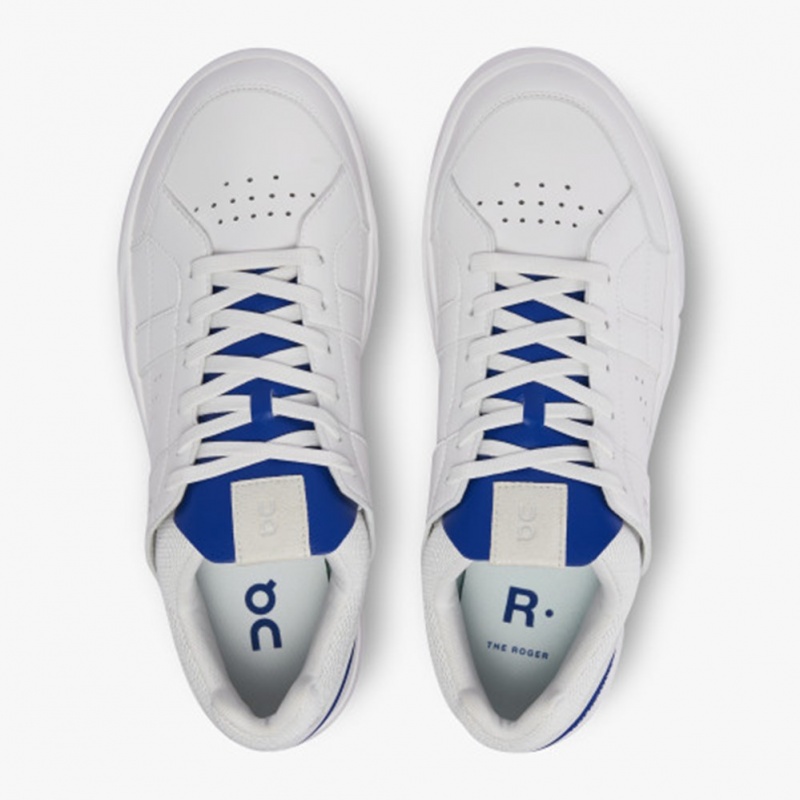 White/Indigo On Running THE ROGER Clubhouse Men's Sneakers | CP0319846