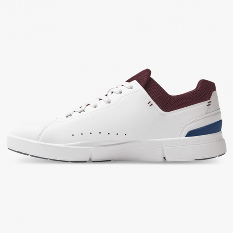 White/Mulberry On Running THE ROGER Advantage Men's Sneakers | PF8645701