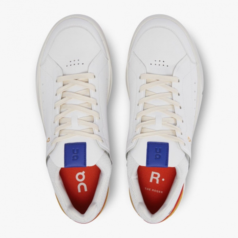 White/Mustard On Running THE ROGER Centre Court Men's Sneakers | XF0431789