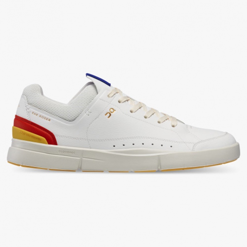 White/Mustard On Running THE ROGER Centre Court Men\'s Sneakers | XF0431789