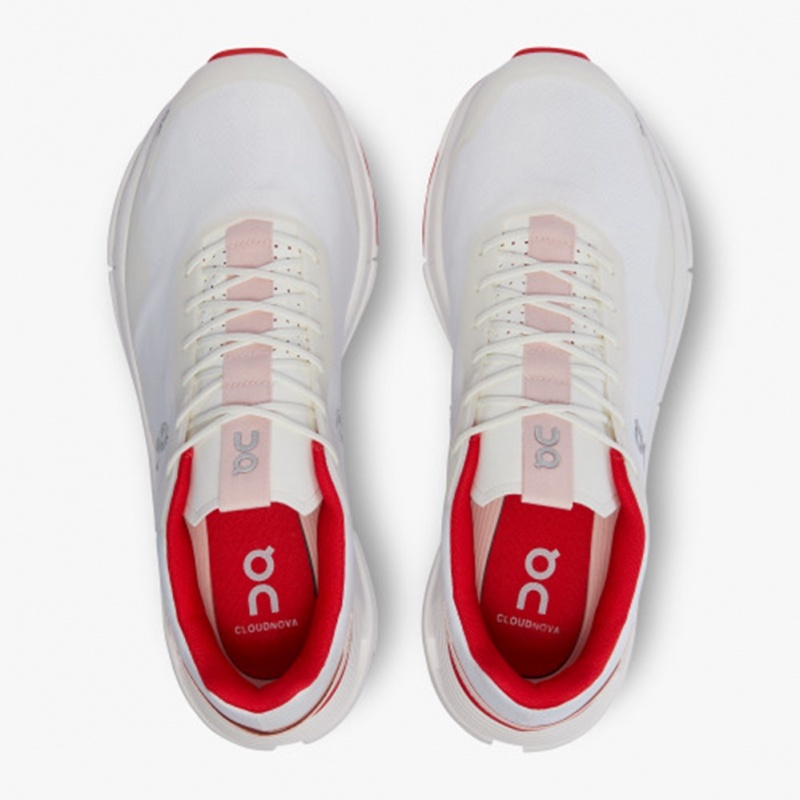 White/Red On Running Cloudnova Form Men's Running Shoes | MZ7962083