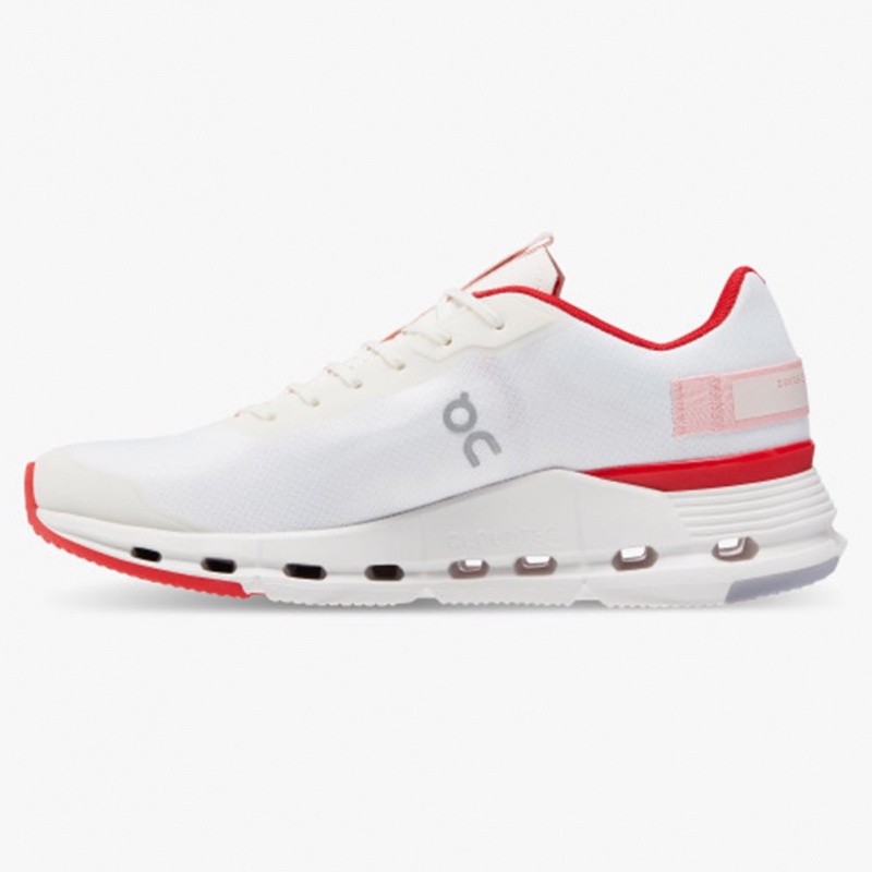 White/Red On Running Cloudnova Form Women's Running Shoes | VU7620143