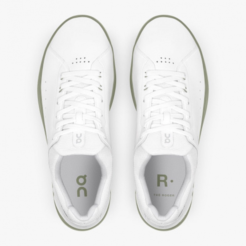 White/Reseda On Running THE ROGER Advantage Men's Sneakers | PX4763012