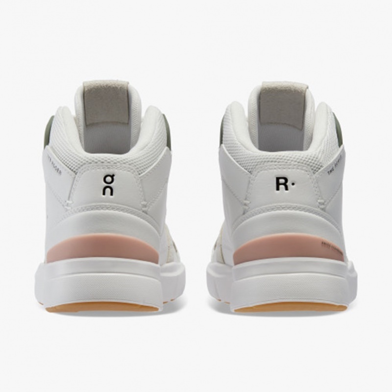 White/Rose On Running THE ROGER Clubhouse Mid Women's Running Shoes | RW4987351