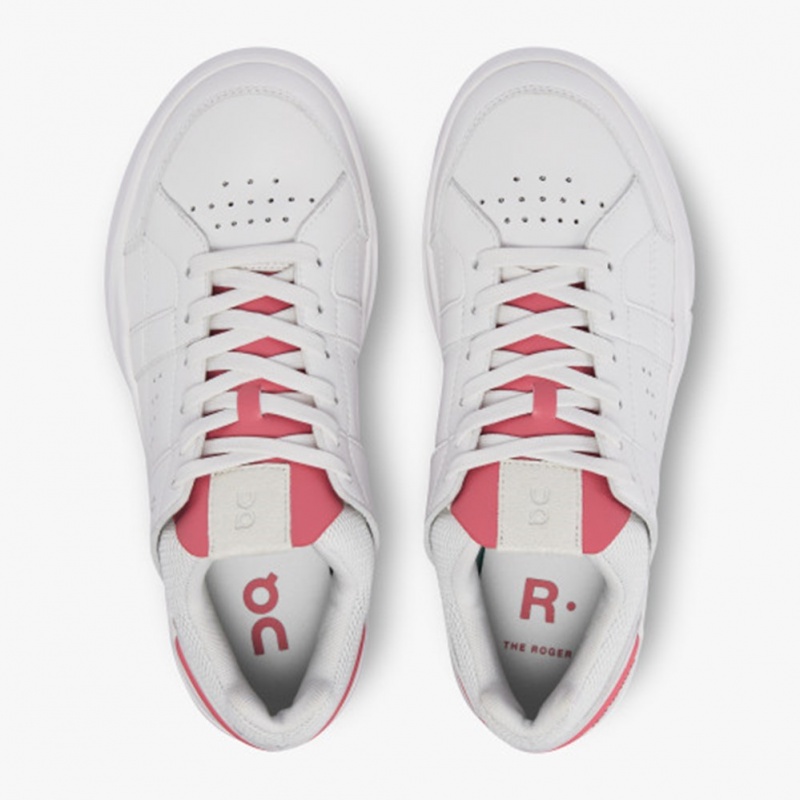 White/Rosewood On Running THE ROGER Clubhouse Women's Sneakers | DP5264173