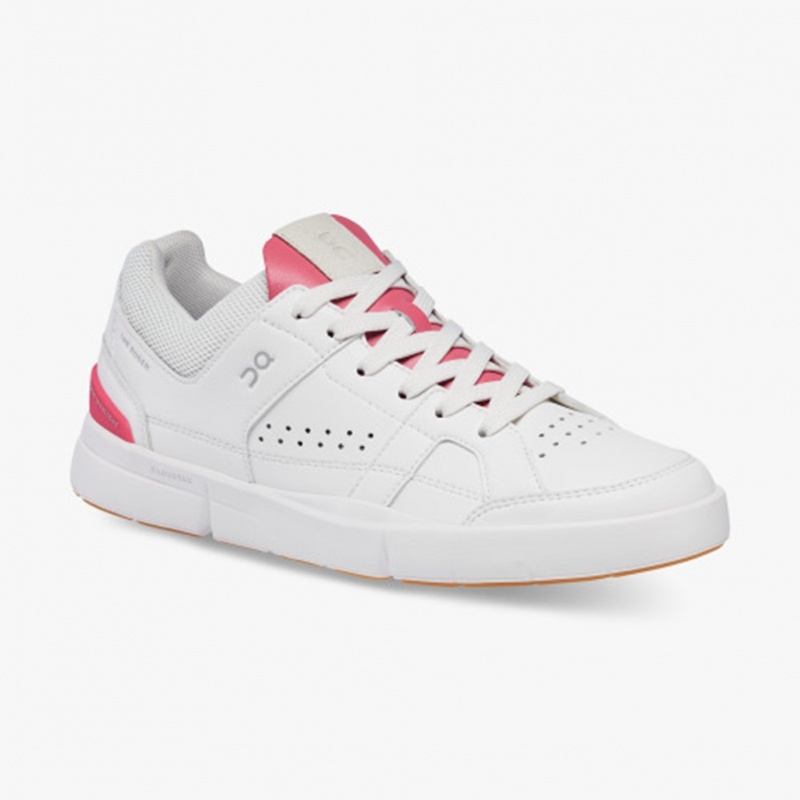 White/Rosewood On Running THE ROGER Clubhouse Women's Sneakers | DP5264173