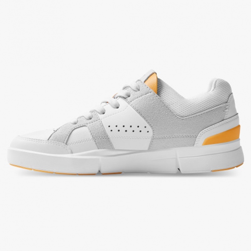 White/Saffron On Running THE ROGER Clubhouse Women's Sneakers | XS3746185