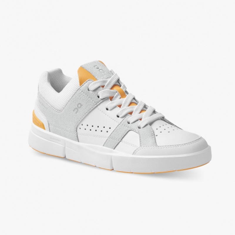 White/Saffron On Running THE ROGER Clubhouse Women's Sneakers | XS3746185