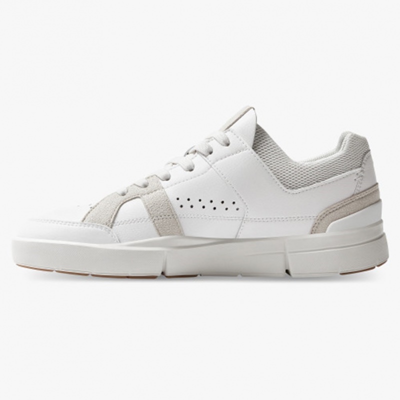 White/Sand On Running THE ROGER Clubhouse Women's Sneakers | QF8269541