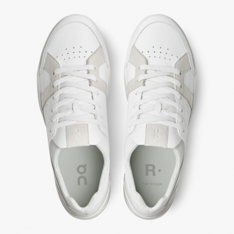 White/Sand On Running THE ROGER Clubhouse Men's Sneakers | UX9631845