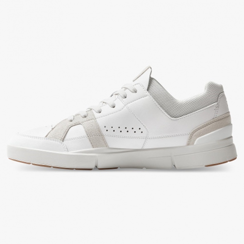 White/Sand On Running THE ROGER Clubhouse Men's Sneakers | UX9631845