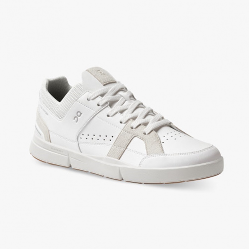 White/Sand On Running THE ROGER Clubhouse Men's Sneakers | UX9631845